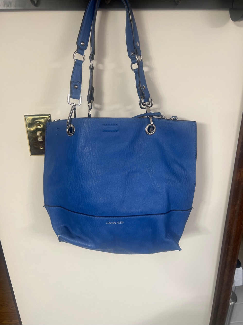 Calvin Klein Royal Blue Shoulder Tote